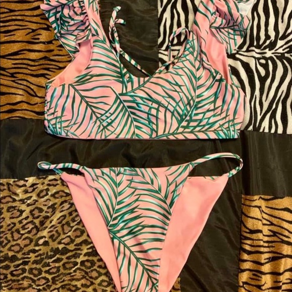 Other - Women’s Pink palm tree bathing suit